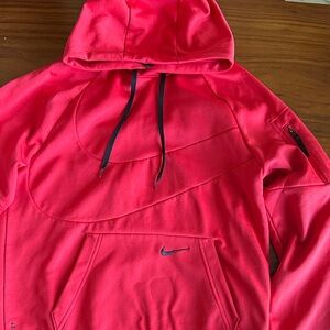 Nike Bright Red Hoodie with Black Accents